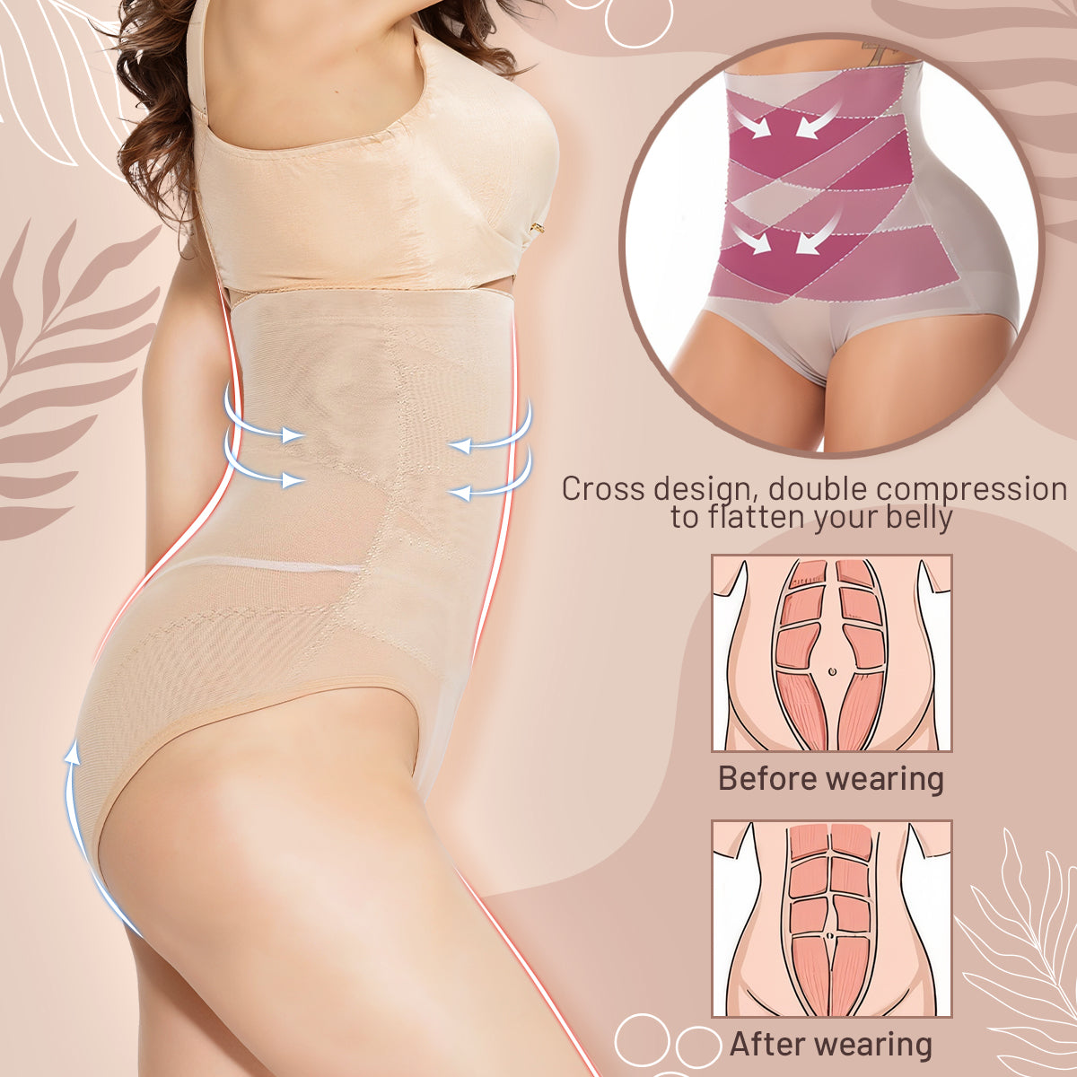 ⏰Just today – Flash Sale 70% OFF 🔥 CurveSculpt™ Cross Compression Abs Shaping Pants Women