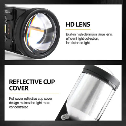 Billhol® Mini Universal Projector LED Headlight - For All Bikes and All Cars