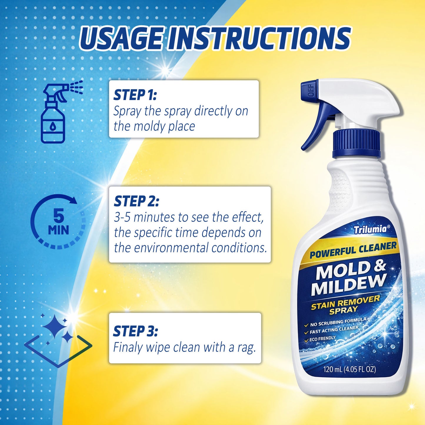 Trilumia® Mold & Mildew Stain Remover Spray